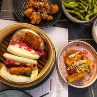 Bao buns, cauli wings, corn ribs  at Hou Hou Mei in Inverness