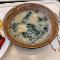 Miso soup at Vegemama in Prague