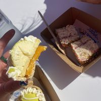 sorry i massacred it! cross section but with aus open cutlery   at GingerSnap Patisserie in West Melbourne