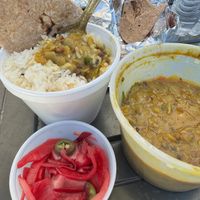 Dal and pickled veggies  at Toast Indian and Asian Fusion in Zephyr Cove