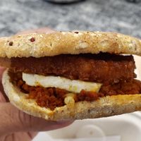 Vegan breakfast flat ($10). Super tasty. Love the tofu patty. Sausage crumbles are nice, too. #Veganuary at Hepcat Coffee in St Paul