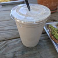 Pluff mud smoothie w/o honey at Marsh Moon Cafe in Edisto Beach