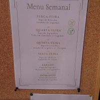 Daily lunch menu at Rir Sol Bio in Alcobaca