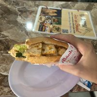 Vegan bread with tofuu  at Bánh Mì Cô Ba - Hoi An Bread - 호이안 바게트 in Quang Nam