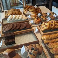 Some of them are vegan - banana bread and mini muffins. Possibly they might have some more. at Homeslice Cafe & Bakery in Vancouver