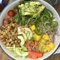 Fruit, veggie, avocado and chickpea bowl  at Pico Bistro Tamarindo in Tamarindo