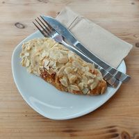 Almond croissant at Twig Coffee Shop in High Peak