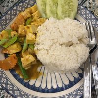 Tofu veg fried curry  at Big Blue Cow in Phuket