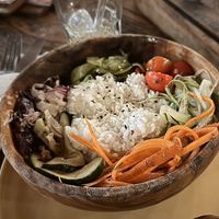 vegan poke bowl  at La Cala Beach Club in 