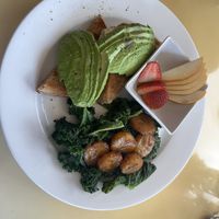 toast and avocado   at Bread and Chocolate Vegan Bistro in George Town