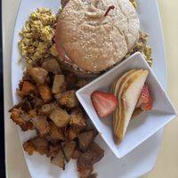 breakfast sandwhich   at Bread and Chocolate Vegan Bistro in George Town