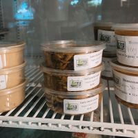 homemade soups, curry and hummus at Food For Thought Market in Marathon