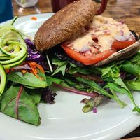 Portobello Burger at Food For Thought Market in Marathon