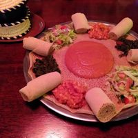 Dish for two at Mossob Eritrean & Ethiopian Restaurant in Tilburg