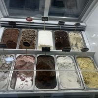 Bottom flavors all vegan  at L'arte del Gelato in Santa Teresa