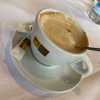 Capuchino con latte di soia   at Hotel Dolomiten Ristorante Pizzeria in Dobbiaco