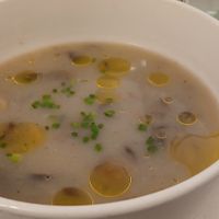 Zuppa di funghi e patate at Hotel Dolomiten Ristorante Pizzeria in Dobbiaco