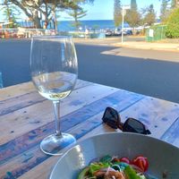 Meal with a view  at Moffat Beach Brewing Co in Moffat Beach