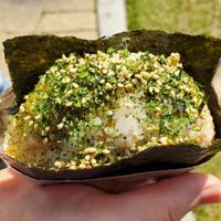 Tofu shitake onigiri at Miso Toh Kome in Stowe