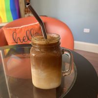 maple latte with soy milkk  at October Cafe in Chicago