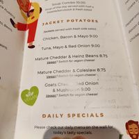 Menu at Bruks in York