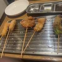 Kushikatsu  at Vegan and Gluten Free Osaka. - The Second Room Cafe in Osaka