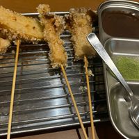 Kushikatsu  at Vegan and Gluten Free Osaka. - The Second Room Cafe in Osaka