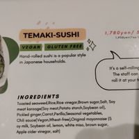 We were so much looking forward to try vegan sushi but what we got was disappointing. at Vegan and Gluten Free Osaka. - The Second Room Cafe in Osaka