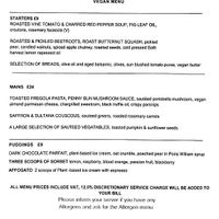 Clayton's Kitchen vegan menu - November 2024 at Clayton's Kitchen in Bath