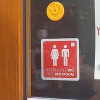 free restroom:) at Version Coffee in Prague