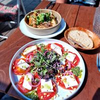 Lunch, with toasted bread on the side at Planttrekkerij  in Antwerpen