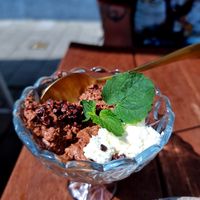 Chocolate mousse at Planttrekkerij  in Antwerpen