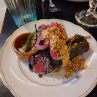 Friday anti food waste dinner - tapas #2 sushi, after a tasty pumpkin soup at Planttrekkerij  in Antwerpen