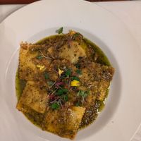 Tofu-ricotta pesto ravioli at NOLITA Italian Food and Wine Restaurant in Seattle