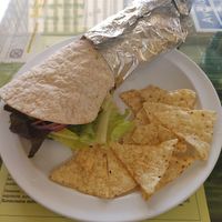 Tofu teriyaki wrap at Sunshine Natural Foods Cafe in Grants Pass