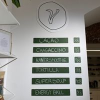 Menu at VIBE - Superfood Bistro in Prague