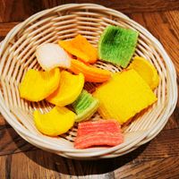 Chips reçus avec les boissons at Spoonful of India in Brussels