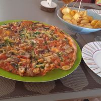 Vegan pizza at Bar Niu Cup in Balaguer