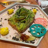 Vegan avocado on toastt  at Brunch and Cake in Barcelona