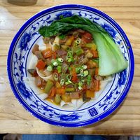 Biang Biang noodles with eggplant and tomato  at Biang! Biang! Swanston Street - 古城秦味 in Melbourne