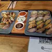 Vegan dumpling platter at Momos - Organic Veggie Dumplings in Berlin