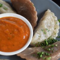 steamed momos at Momos - Organic Veggie Dumplings in Berlin