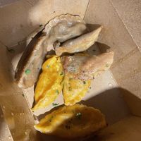 Mushroom and chickpea dumplings  at Daily Dumpling in Berlin