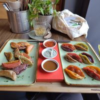 The 24 option (clearly too big for once but I took the rest for snacking later ....😇 at Momos - Organic Veggie Dumplings in Berlin