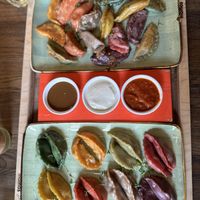 Steamed and panfried   at Momos - Organic Veggie Dumplings in Berlin