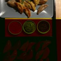 platter of 36 vegan dumplings  at Momos - Organic Veggie Dumplings in Berlin