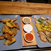 the 20 Euro vegan  menu  at Momos - Organic Veggie Dumplings in Berlin