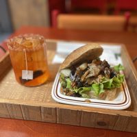 Onion and mushroom bread  at Ashville Bakery Cafe - 애쉬빌 베이커리 카페 in Seoul