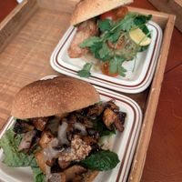 Mushroom sandwich and guacamole sandwich at Ashville Bakery Cafe - 애쉬빌 베이커리 카페 in Seoul