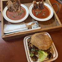 Tomato soup and mushroom sandwich   at Ashville Bakery Cafe - 애쉬빌 베이커리 카페 in Seoul